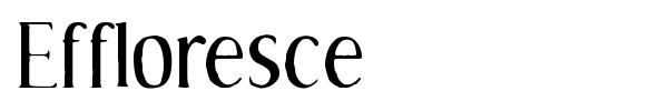 Effloresce font preview